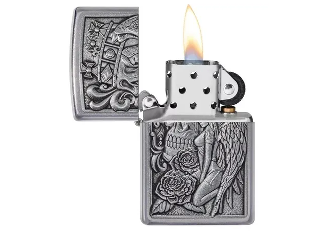 Запальничка Zippo 207 Skull And Angel Emblem 49442 Фото 2